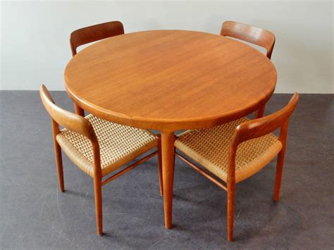 Danish Solid Teak Extendable Dining Table Denmark S Novac Vintage