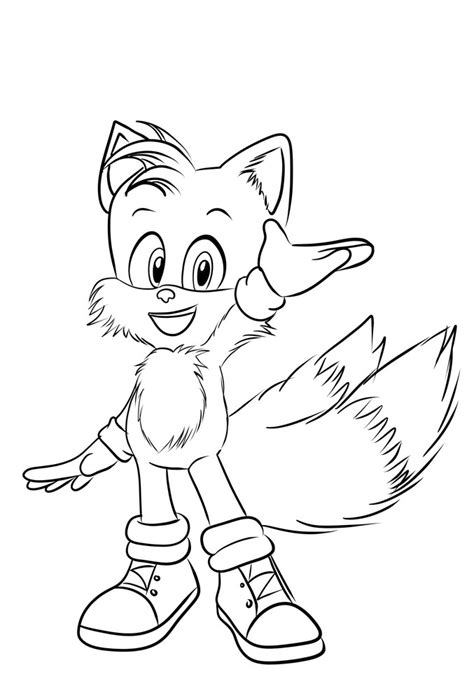 Miles Tails Prower Coloring Pages Sketch Coloring Page Images And