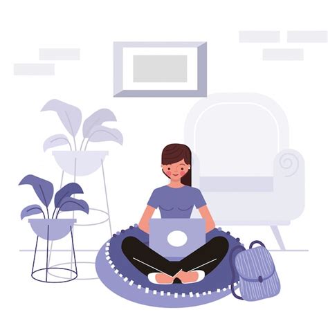 Premium Vector Stay At Home Concept Illustration