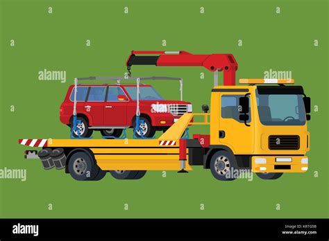 Heavy Tow Truck Stock Vector Images Alamy