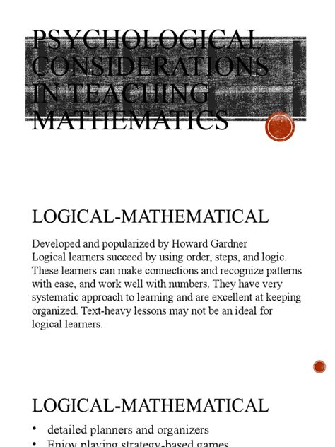 Psychological Considerations In Teaching Mathematics Pdf Learning