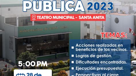 Campañas Municipalidad Distrital De Santa Anita Plataforma Del