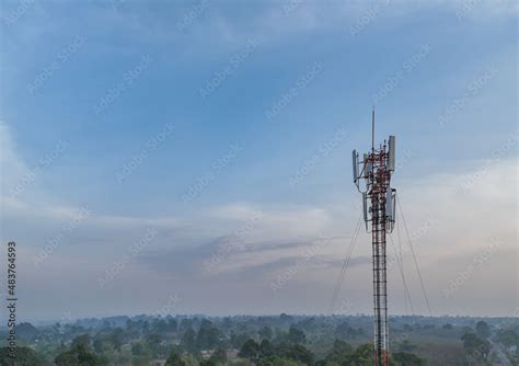 Telecommunication Tower Of 4g And 5g Cellular Macro Base Station 5g Radio Network