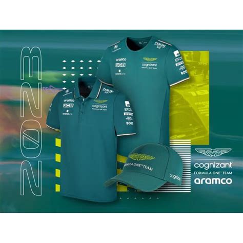 2023 2024 Aston Martin Cognizant F1 Team Camisa Pólo Fórmula Uma Roupa