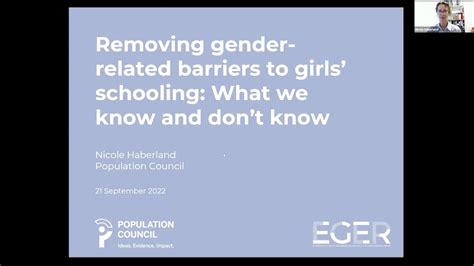 Webinar Achieving Gender Equity In Education By Lessons From