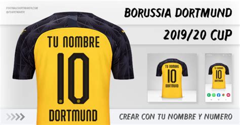 Crear jersey Borussia Dortmund 2019 20 Cup con tu Nombre y Número