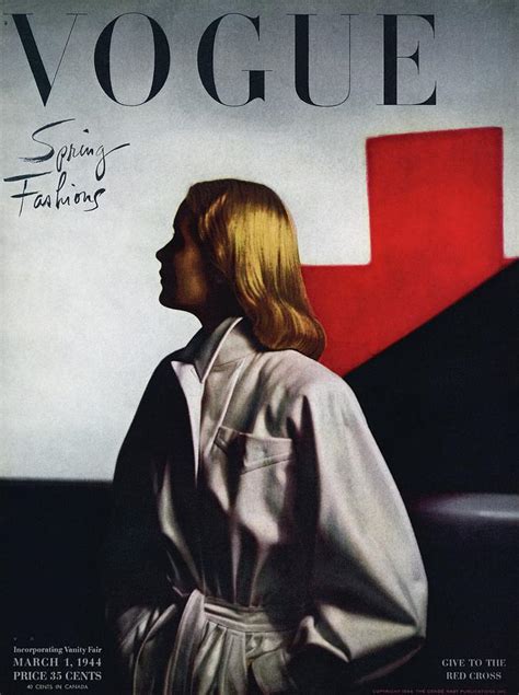 Vogue Cover Featuring A Model Wearing A White By Horst P Horst