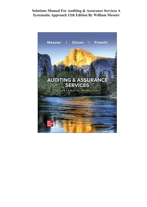 Download Auditing Assurance Services A Systematic 3