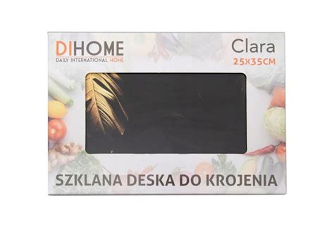 Deska Do Krojenia Szklana Clara 25x35 Cm Czarna Wszystko Dla Domu