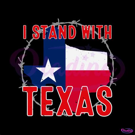 Retro I Stand With Texas Map SVG