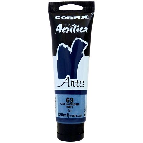 Tinta Acr Lica Arts Corfix Ml Cor Azul Da Pr Ssia G