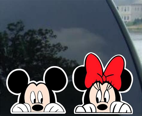 Mickey And Minnie Mouse Disney Inspired Combo Vinyl Decal 2 Etsy