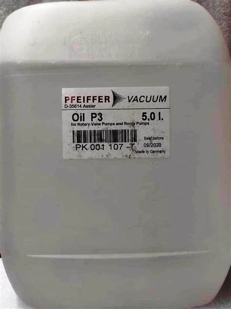 P3 PFEIFFER VACUUM PUMP OIL Packaging Size 5 Litre Unit Pack Size