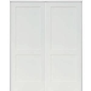 Steves Sons 48 In X 80 In 2 Panel Square Shaker White Primed Solid