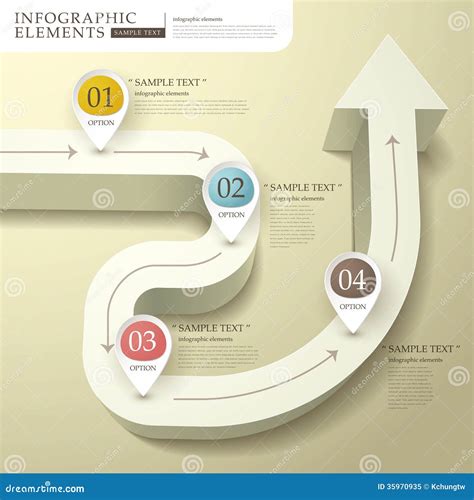 Abstract D Flow Chart Infographics Stock Vector Illustration Of