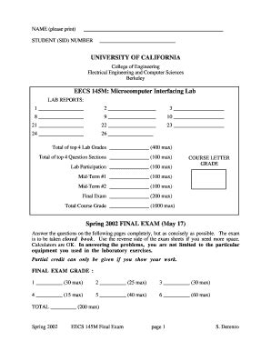 Fillable Online Hkn Eecs Berkeley Eecs M Microcomputer Interfacing