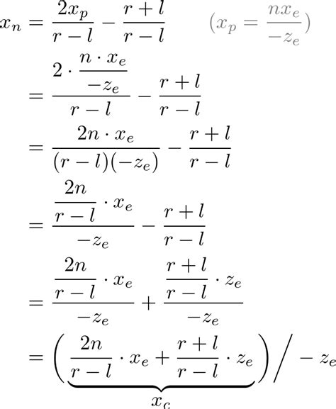 OpenGL Projection Matrix