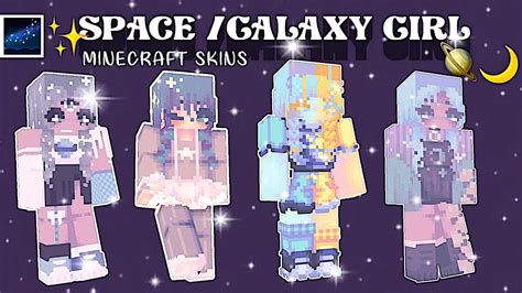 🪐 ∗ galaxy/space girl skins minecraft ೃ [ links in the description ] 🪐 ...