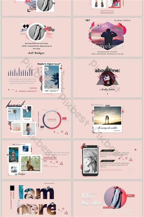 Fashion Fresh Trend Pictorial Ppt Template PowerPoint | PPTX Template ...