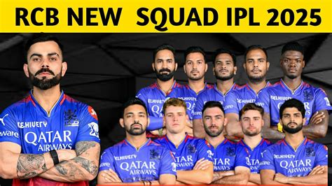 Royal Challengers Bangaluru Squad Rcb Squad Rcb Squad Ipl Rcb Team