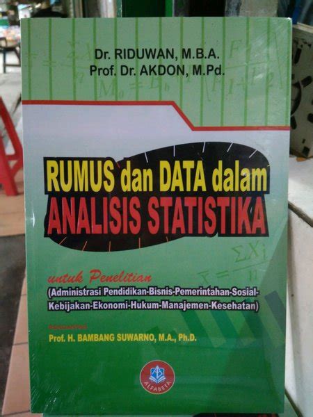 Jual RUMUS DAN DATA DALAM ANALISIS STATISTIKA Di Lapak Benie Adam