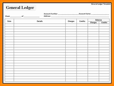 Free Ledger Sheets To Print Example Document Template