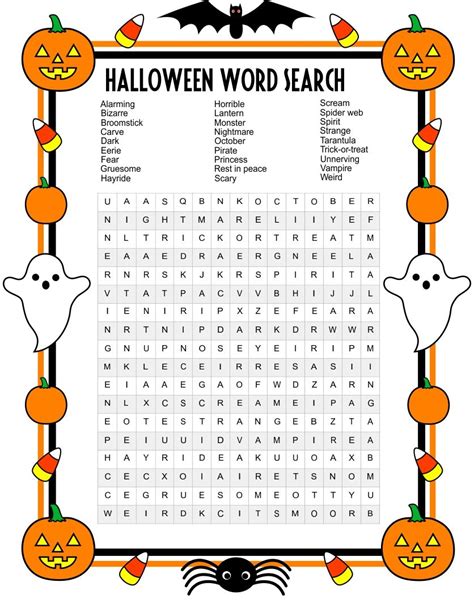 15 Best Halloween Word Search Printable Pdf For Free At Artofit