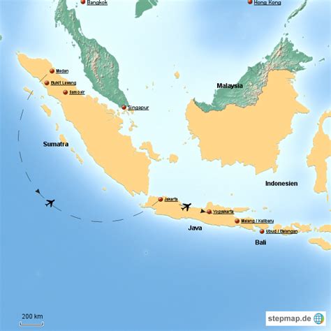 StepMap Indonesien Oktober 2016 Landkarte für Indonesien