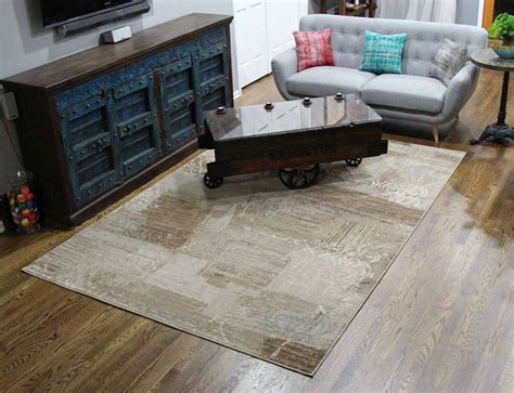 Versatile Faded Brown And Blue Rug Chicagocozy Rugs Chicago