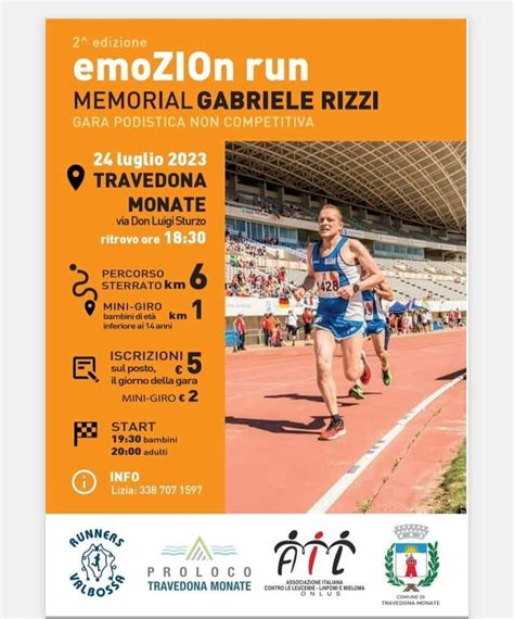 Travedona Monate Va Emozion Run Luned Luglio Volantini