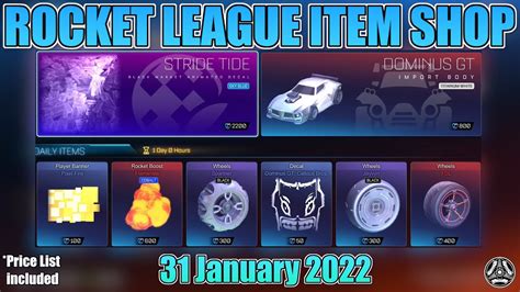 ROCKET LEAGUE ITEM SHOP JAN 31 2022 RL Item Shop Today YouTube