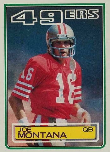 20 Valuable Joe Montana Football Cards from the 1980s Every Collector ...