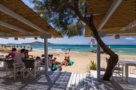 Flisvos Beach Cafe In Naxos Agios Georgios Beach Town Saint George