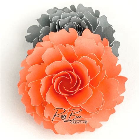 Chloe Paper Flower Paper Flower Tutorial Paper Flower Template Diy Paper Flowers Mini Paper