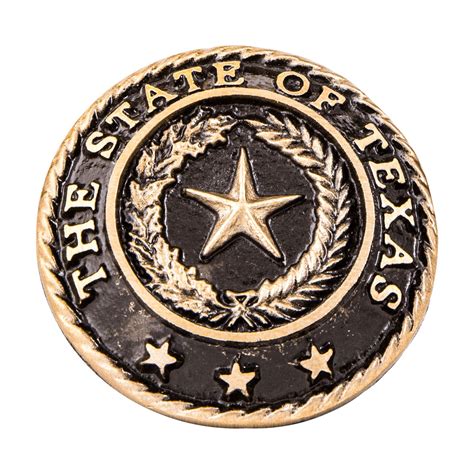 Texas State Seal Bronze Paperweight