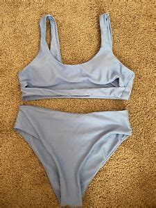 Shein Baby Blue 2 Piece Bikini Size S EBay