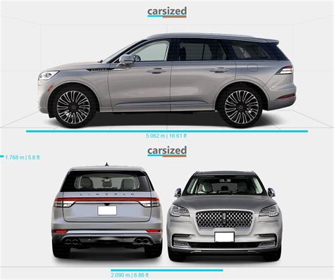 Lincoln Aviator 2020 Present Dimensions Side View