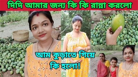 দিদি আমার জন্য কি কি রান্না করলে 😋 আম কুড়াতে গিয়ে কি হলো 🙄 সারাদিন কি