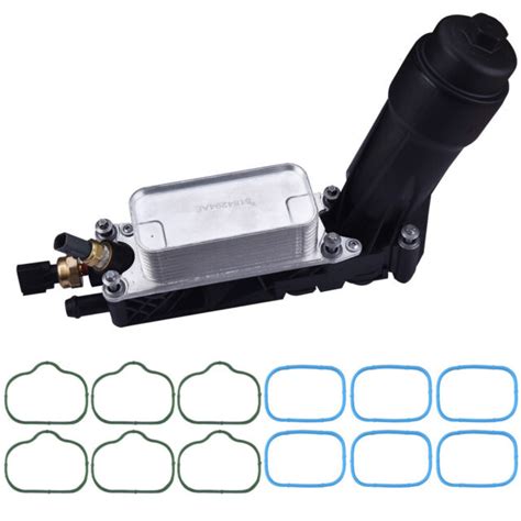 Engine Oil Cooler And Filter Housing Adapter Gaskets Sensor Assembly Kit Ebay