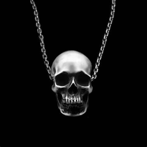 Eyhimd Anatomy Humans Skull Pendant Necklace Mens Fashion Biker Rock Punk Jewelry Silver Color