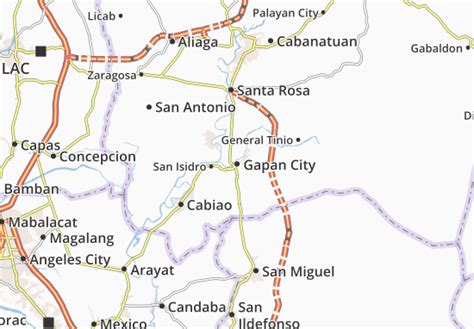 MICHELIN Gapan City map - ViaMichelin