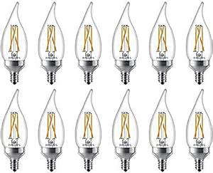 Philips Led Flicker Free Dimmable Ba Light Bulb Classic Glass