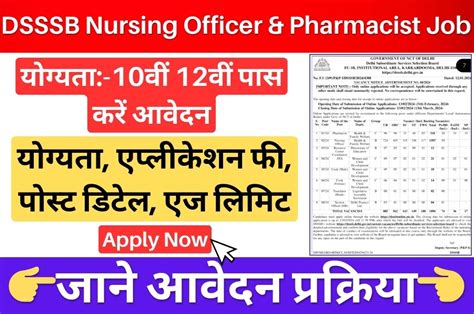 DSSSB Nursing Officer Pharmacist Vacancy 2024 Archives