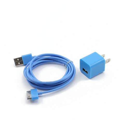 Wholesale iPhone 4S 4 2-in-1 House Power Charger (Blue)