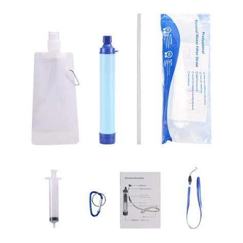 Water Purifier Survival Straw Portable Water Filter System Outdoor