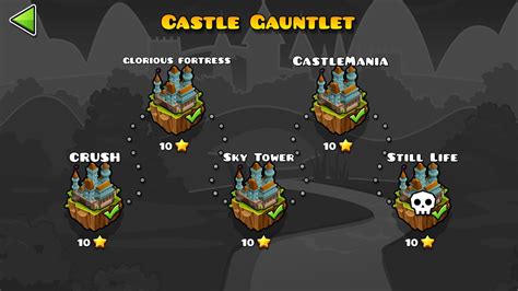 Geometry Dash Castle Gauntlet All Coins Youtube