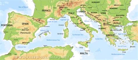 Southern Europe Maps - by Freeworldmaps.net