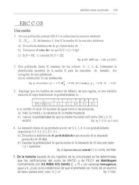 Ejercicios Estadistica Pdf Muestreo Estadísticas Métodos De Búsqueda