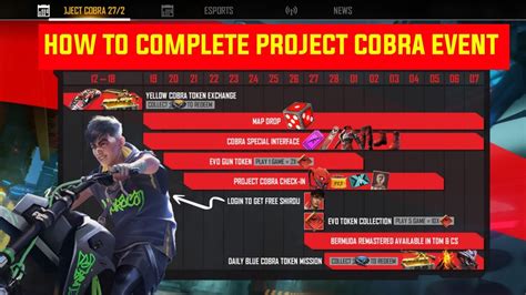 How To Complete Project Cobra Event Free Fire Project Cobra Calendar