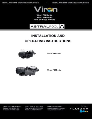 Fillable Online Installation And Operating Instructions I Installation